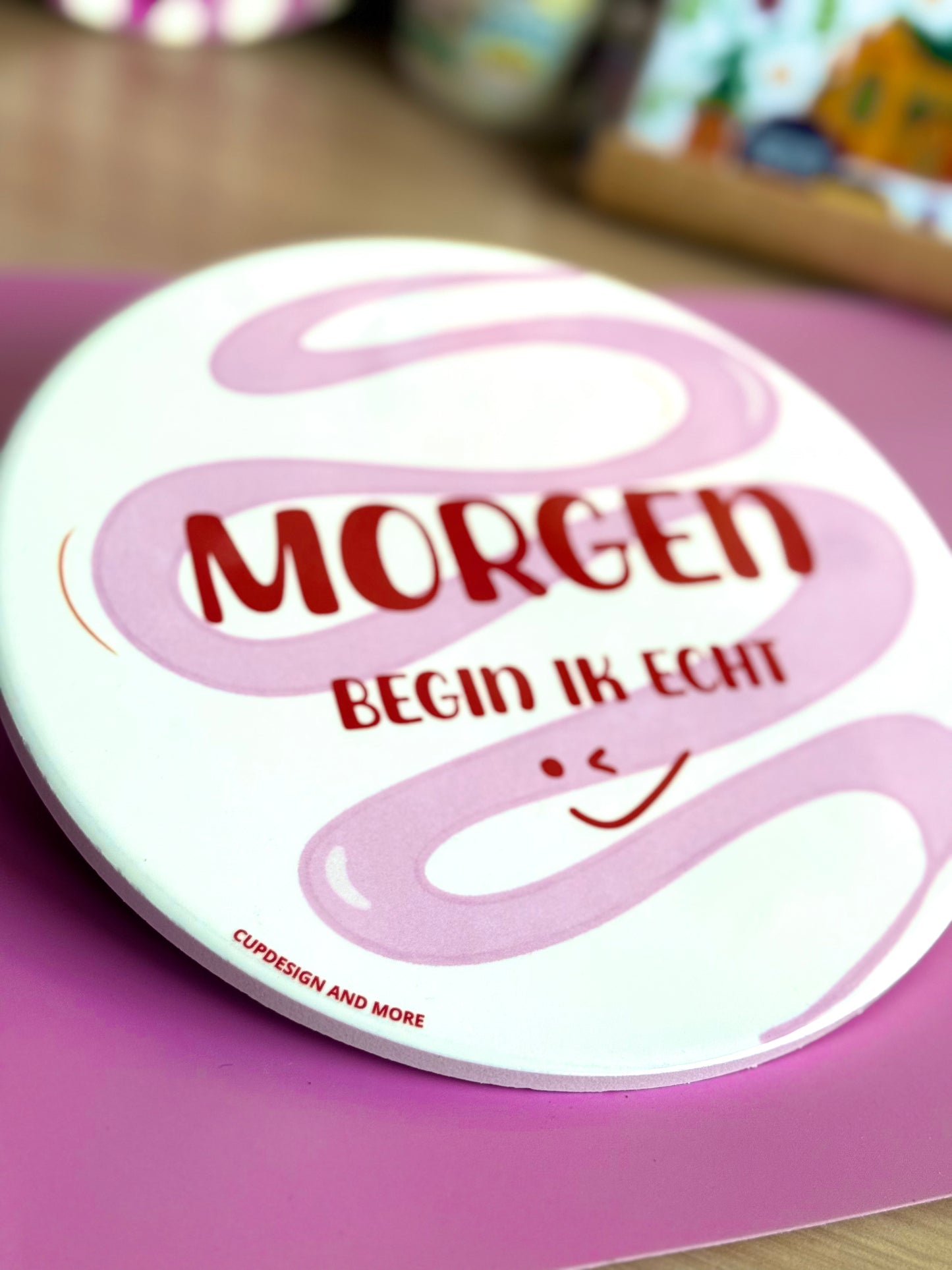 Decoratiebord | Morgen begin ik echt