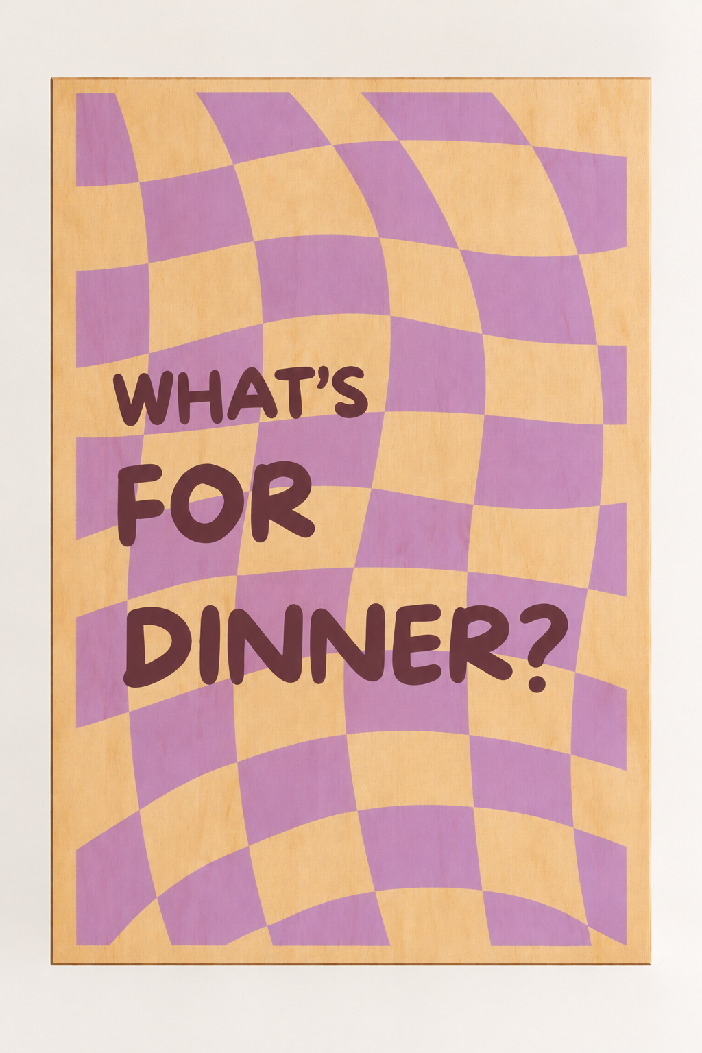 What's for dinner Lila | Wanddecoratie op hout