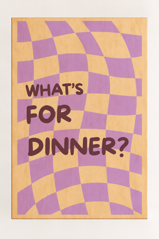 What's for dinner Lila | Wanddecoratie op hout